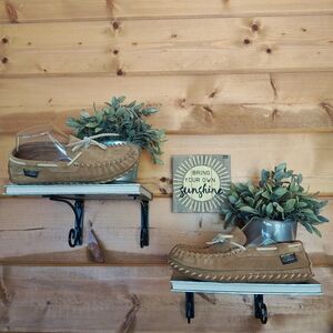 LL Bean Wicked Good Tan Leather Driving Moccasin Slippers Shoes Whipstitch Sz 7M